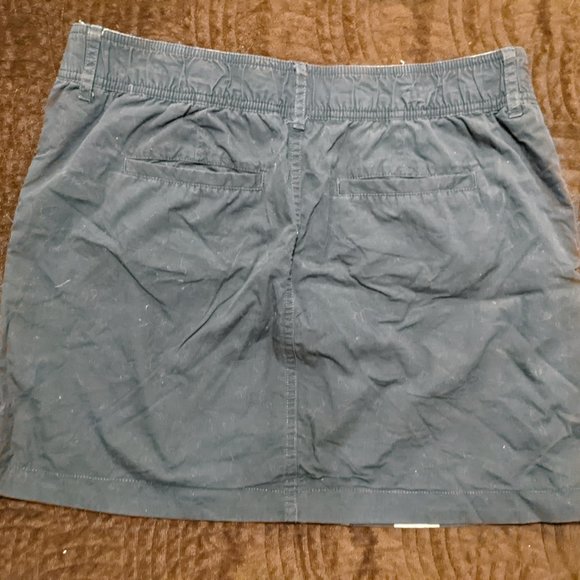 Taylor Vintage reversible skirt, black and white buffalo plaid, grey blue on rev - Picture 4 of 4